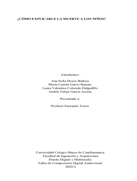 Imagen de apoyo de  El jardín de Sofi: investigación para cortometraje que contribuya a sensibilizar a la población infantil sobre lo que significa la muerte y cómo está presente en la vida de todos los seres vivos