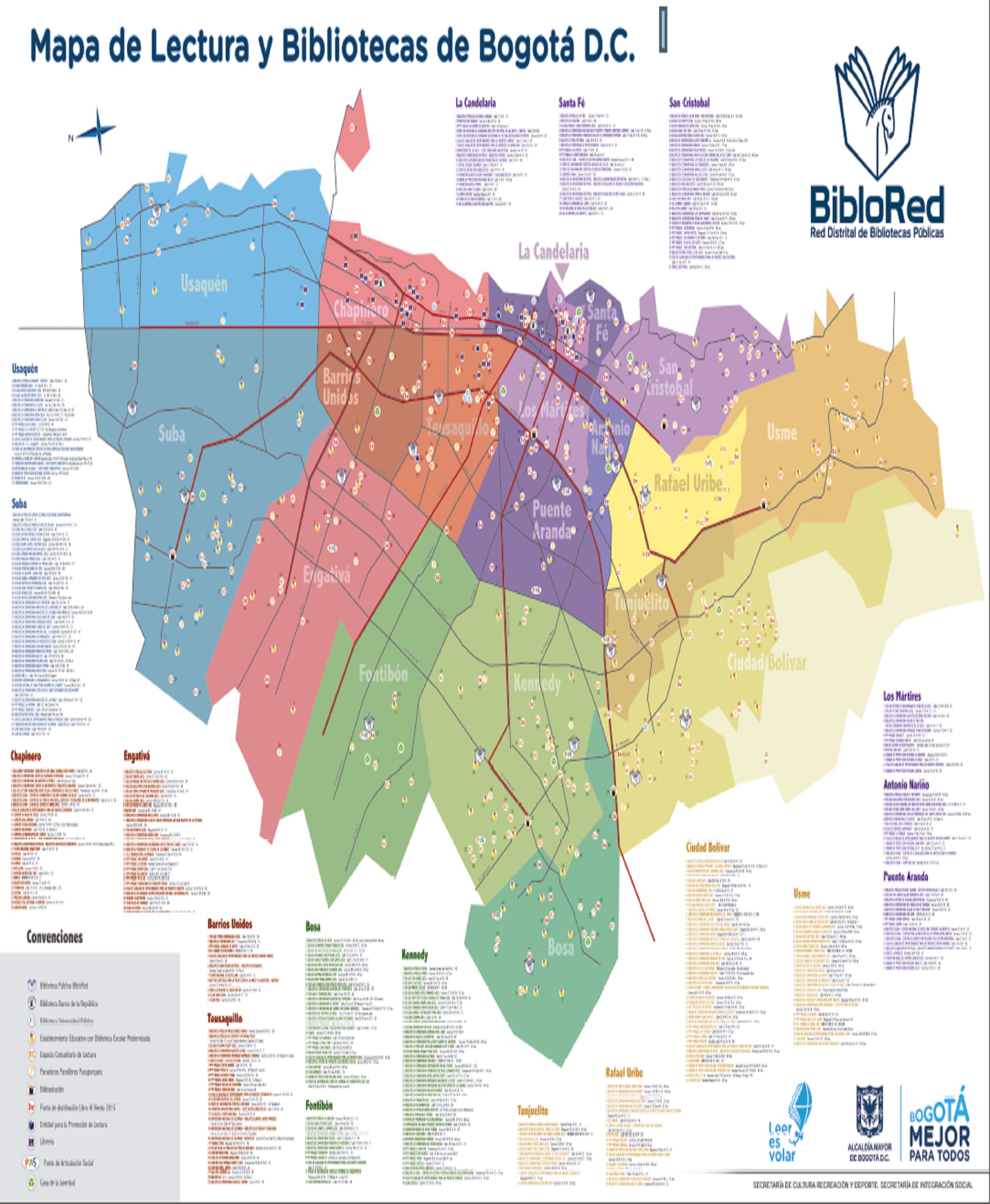 Imagen de apoyo de  Mapa de Lectura y Bibliotecas de Bogotá D.C.