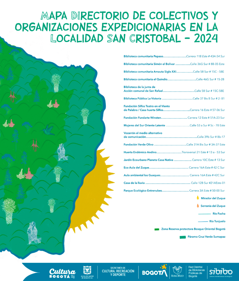 Imagen de apoyo de  Mapa directorio de las organizaciones y procesos comunitarios que se vincularon a la Expedición Biocultural San Cristóbal 2024