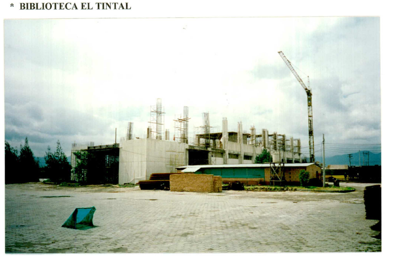Imagen de apoyo de  Fotografías de la construcción de la Biblioteca Pública El Tintal Manuel Zapata Olivella