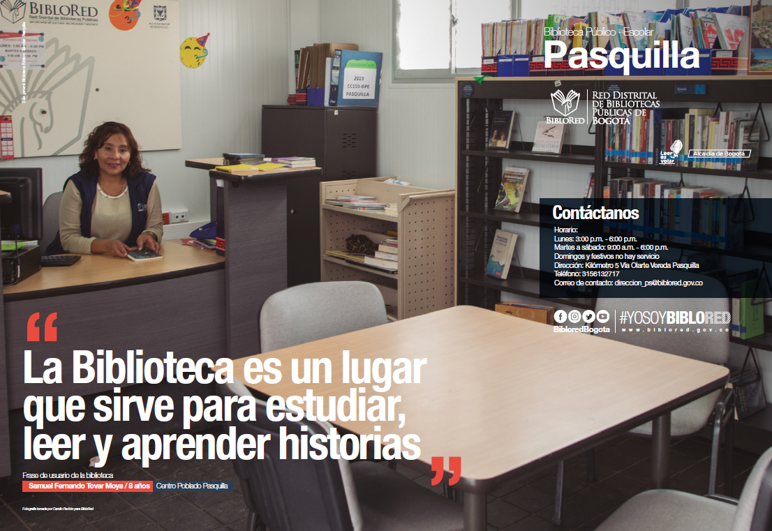 Imagen de apoyo de  Brochure Biblioteca Público Escolar Pasquilla