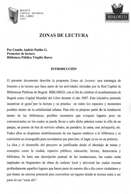 Imagen de apoyo de  Zonas de lectura