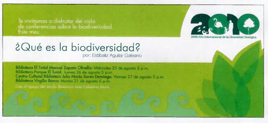 Imagen de apoyo de  Pieza de divulgación de la conferencia ¿Qué es la biodiversidad?