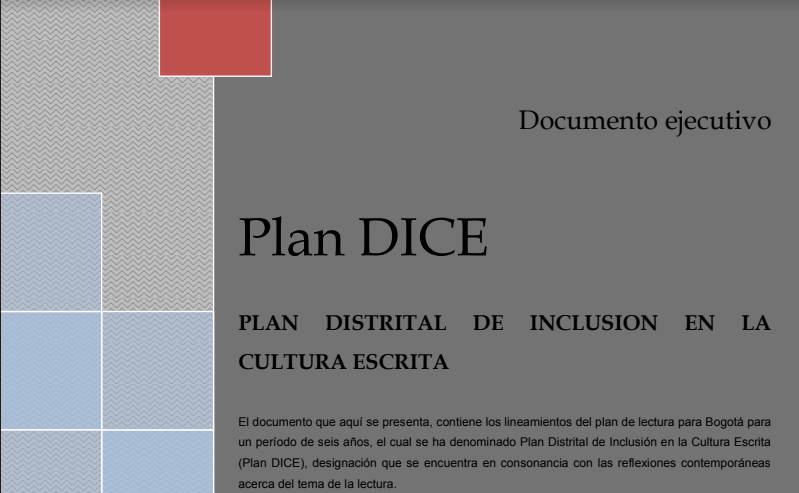 Imagen de apoyo de  Plan DICE: Plan Distrital de Inclusión en la Cultura Escrita
