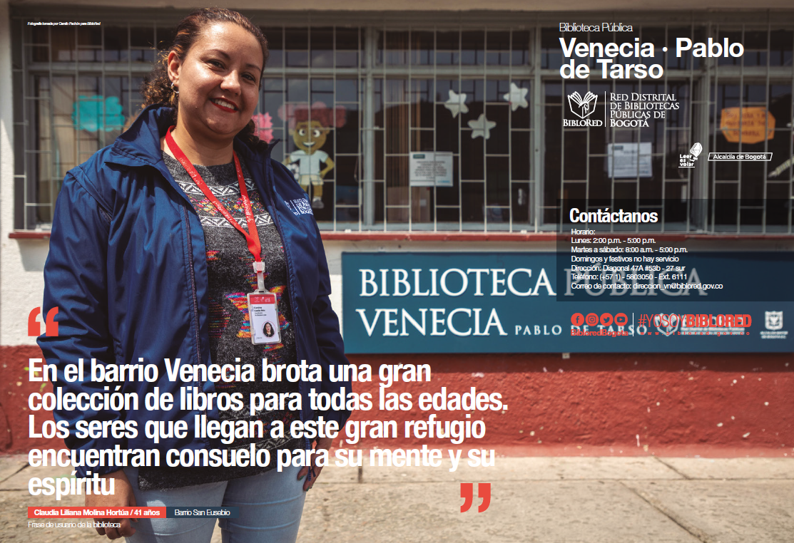 Imagen de apoyo de  Brochure Biblioteca Pública Venecia Pablo de Tarso