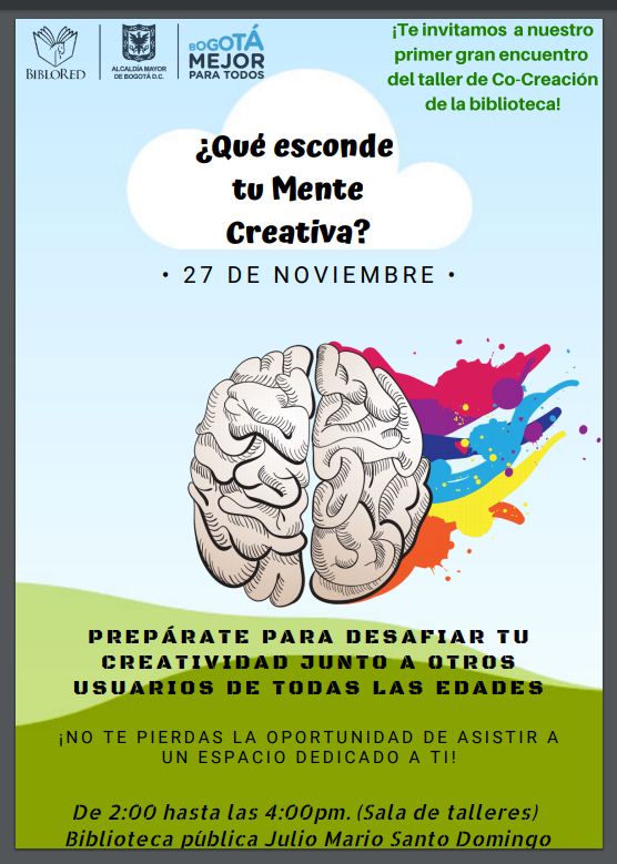 Imagen de apoyo de  Laboratorio co-creación en la Biblioteca Pública Julio Mario Santo Domingo