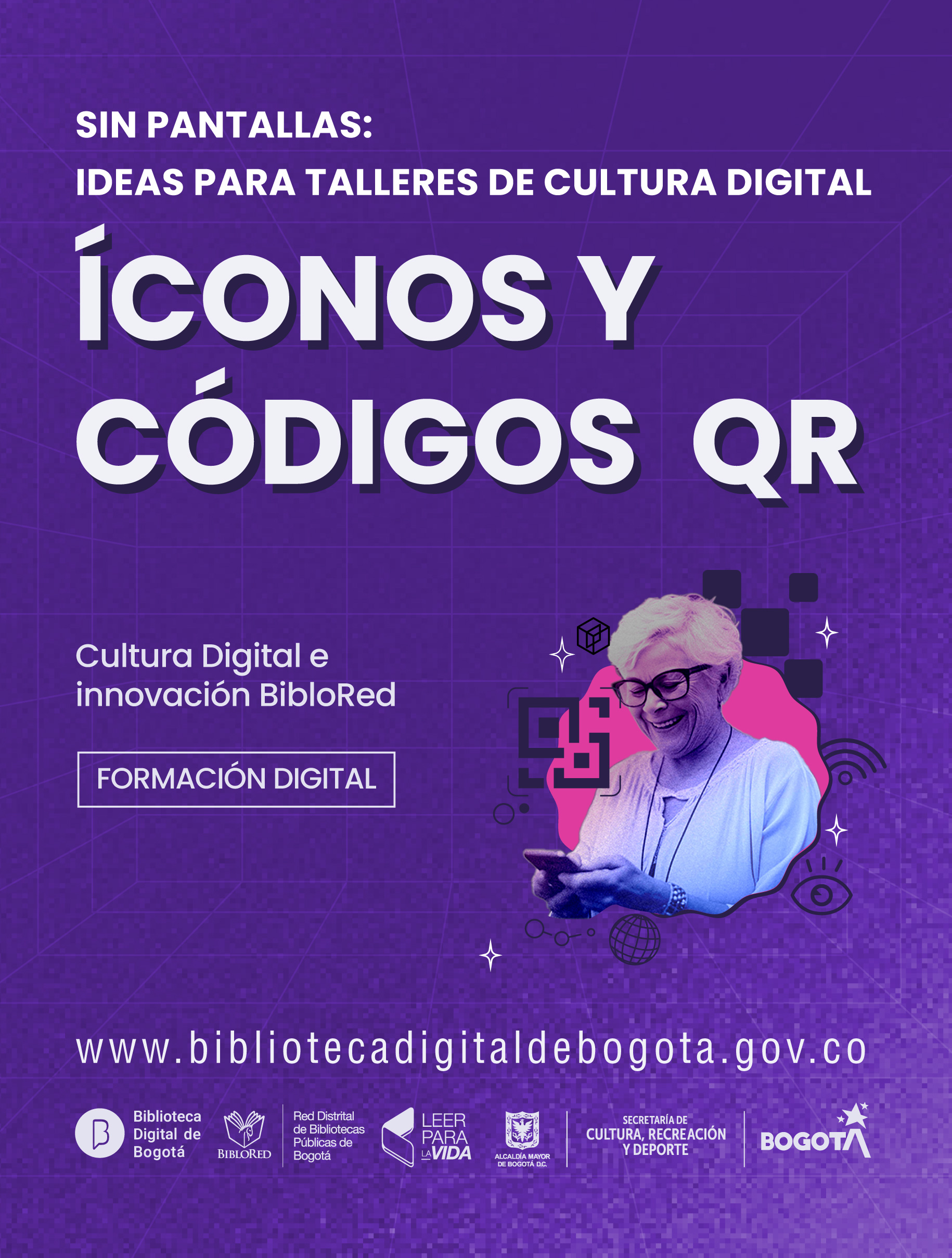 Imagen de apoyo de  Guía Sin pantallas: ideas para talleres de cultura digital. Íconos y códigos QR