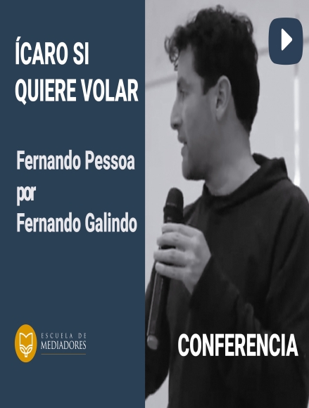 Imagen de apoyo de  Conferencia "Fernando Pessoa por Fernando Galindo", realizada en el marco de los cursos de la Escuela de Mediadores, 2019