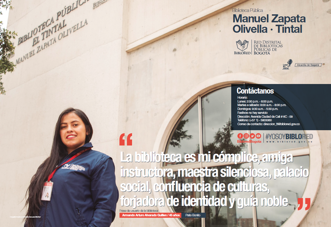 Imagen de apoyo de  Brochure Biblioteca Pública El Tintal Manuel Zapata Olivella