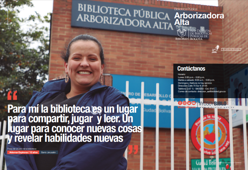 Imagen de apoyo de  Brochure Biblioteca Pública Arborizadora Alta