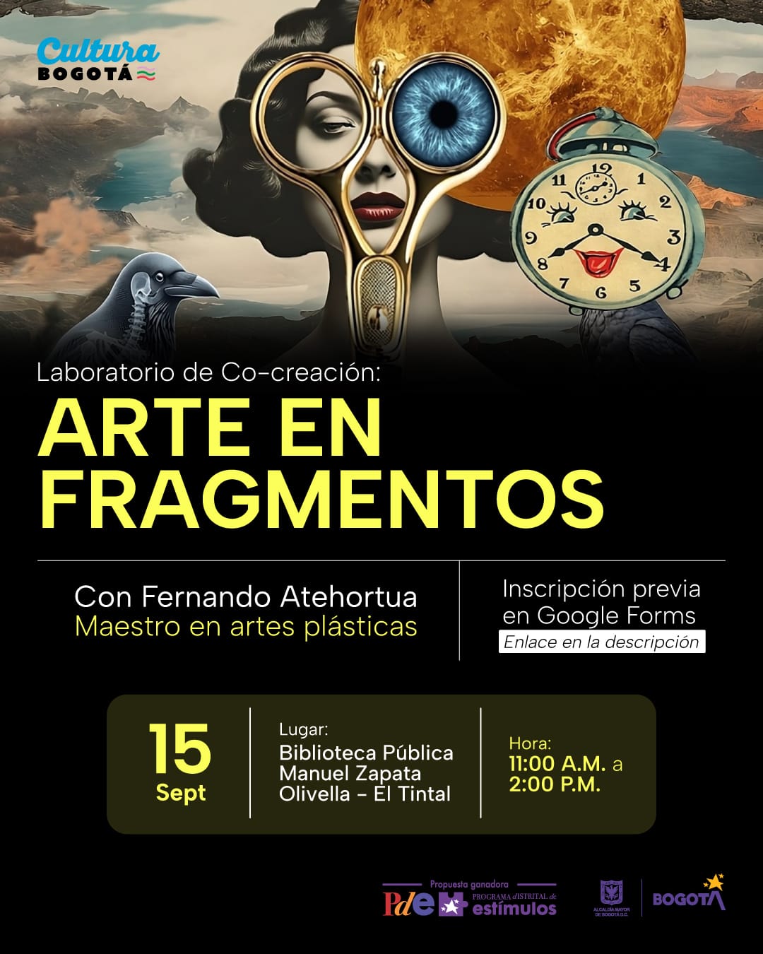 Imagen de apoyo de  Biblioteca El Tintal. El extraño caso del Tintal - Collage Creativo