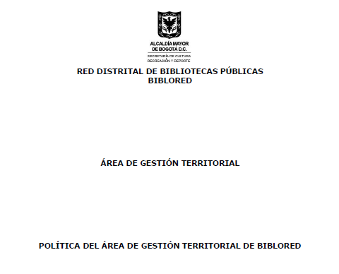 Imagen de apoyo de  Política del área de gestión territorial de BibloRed
