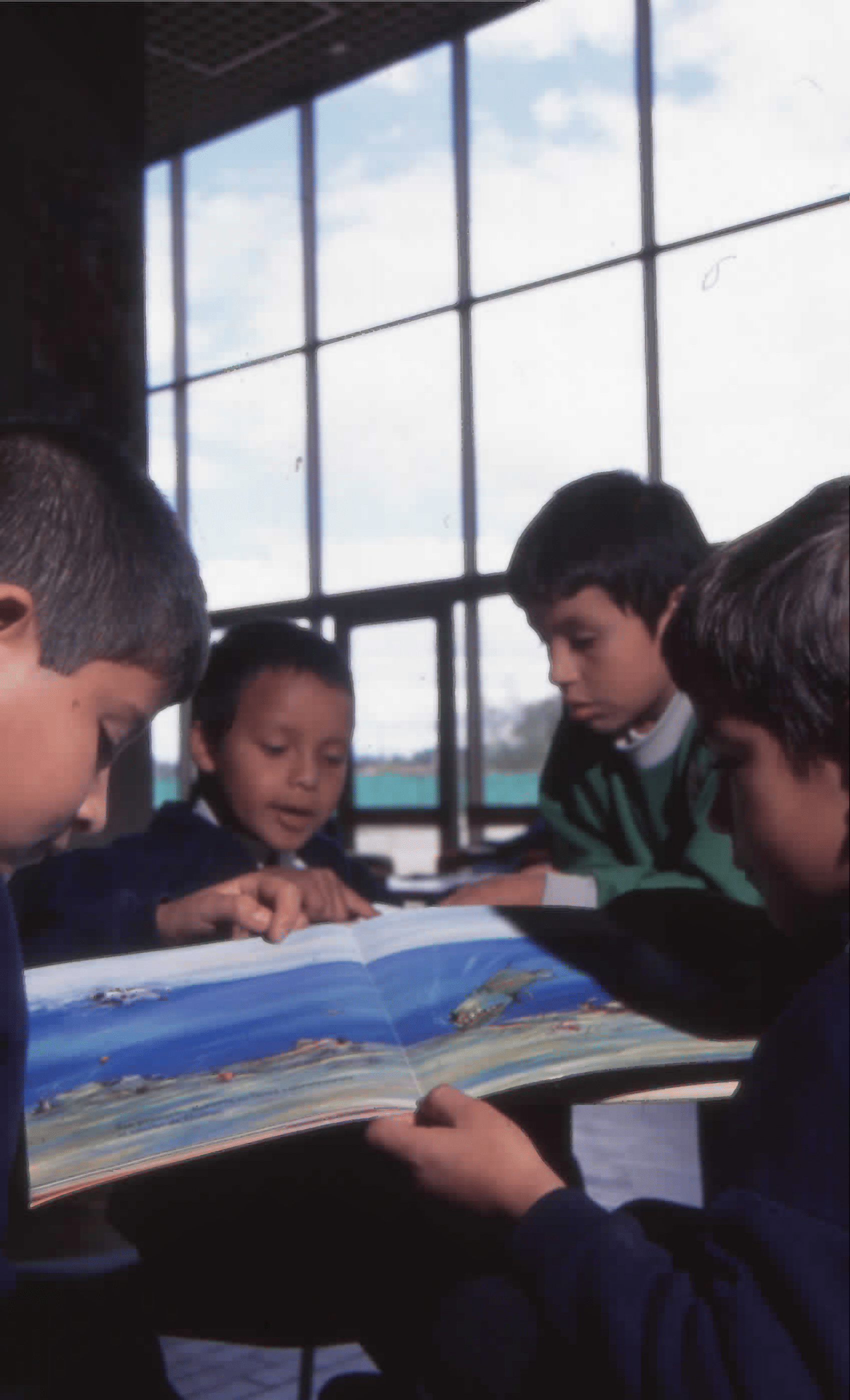 Imagen de apoyo de  Niños leyendo en la Biblioteca Pública El Tintal Manuel Zapata Olivella. Fotografía 4