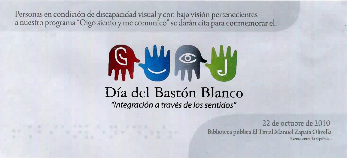 Imagen de apoyo de  Baner web para la celebración del Día del Bastón Blanco