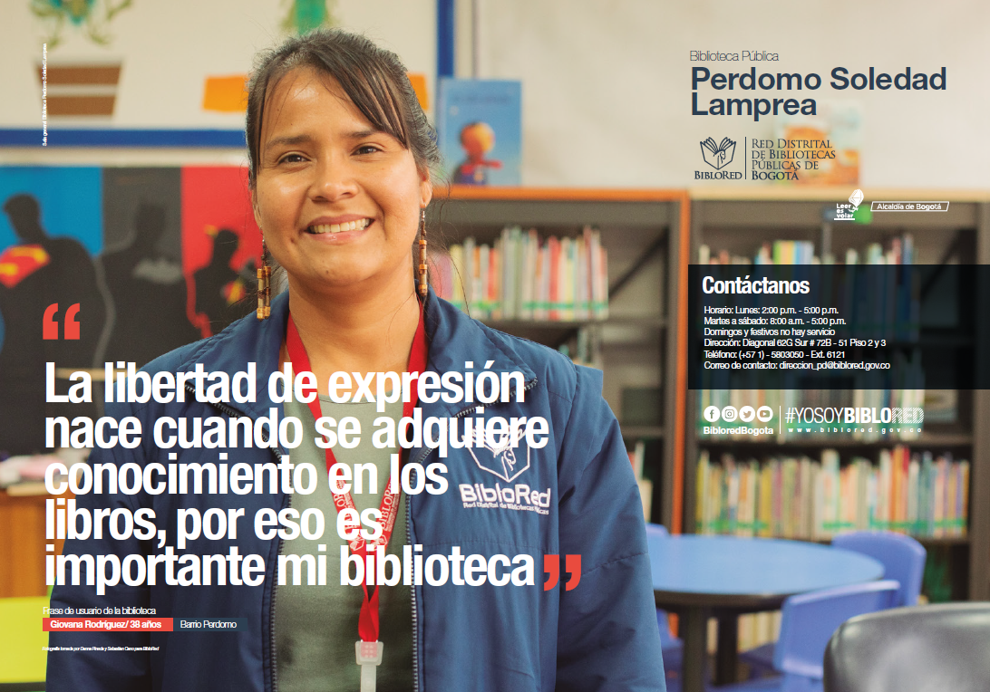 Imagen de apoyo de  Brochure Biblioteca Pública Perdomo Soledad Lamprea