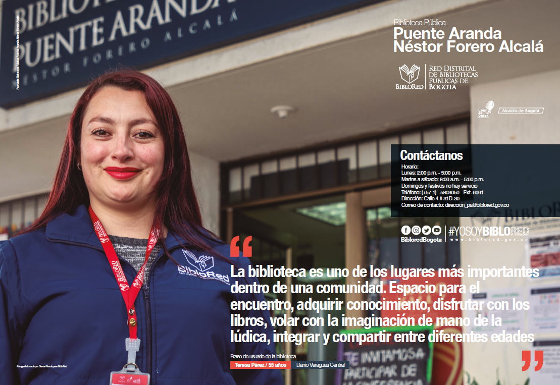 Imagen de apoyo de  Brochure Biblioteca Pública Puente Aranda Néstor Forero Alcalá