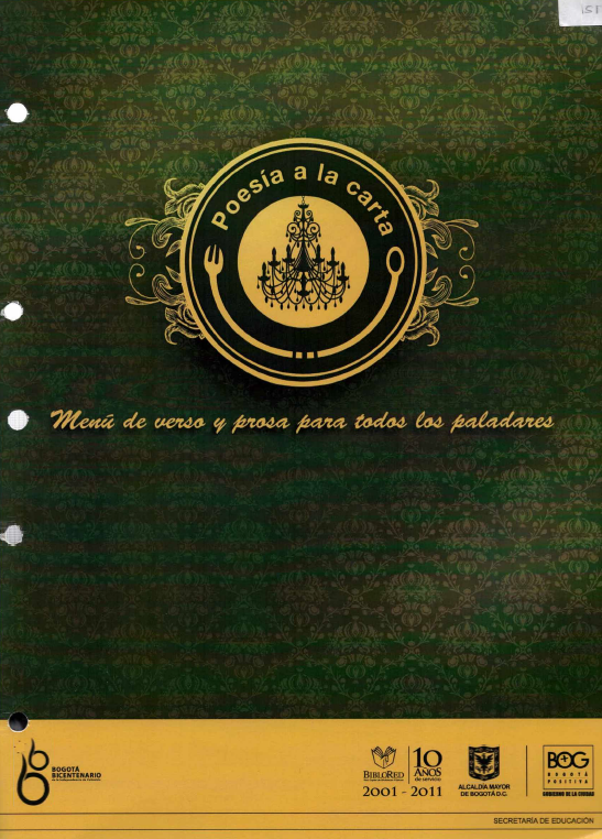 Imagen de apoyo de  Poesía a la carta: menú de verso y prosa para todos los paladares