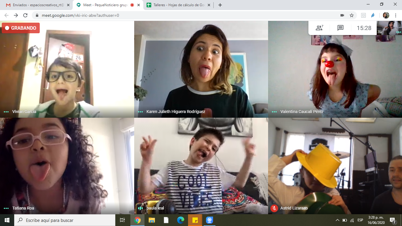 Imagen de apoyo de  Laboratorio infantil "PequeNoticiero" desarrollado en la virtualidad durante en el confinamiento del COVID-19.